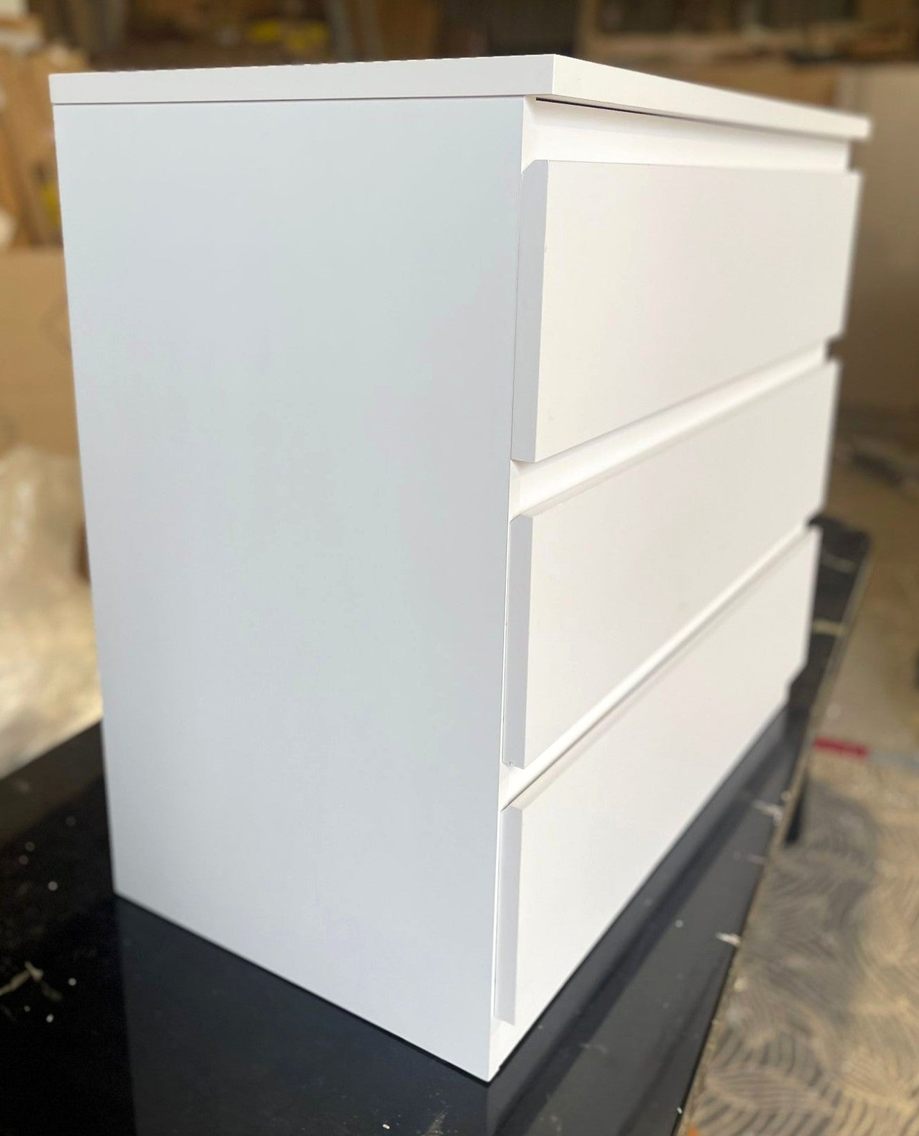 Assembled Jenson 3 Drawer Chest - Matte White